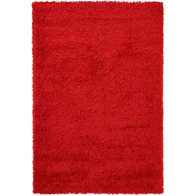 Produktbild von Teppich Prime Shaggy Hochflor Langflor Einfarbig Modern Rot für Wohnzimmer, Schlafzimmer, küche