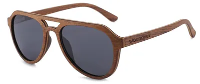 Produktbild von Omgoods – Holzsonnenbrille mit polarisierten Gläsern und Bambus-Etui für Damen und Herren