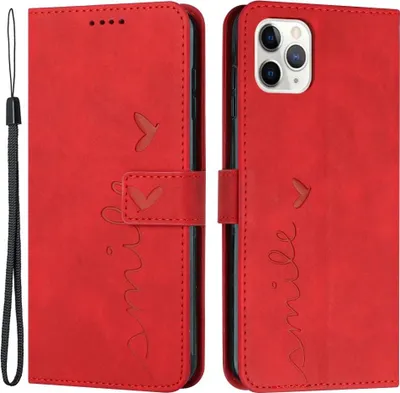 Produktbild von iPhone 14 Pro Hülle - Coverup Smile Klapphülle - Rot