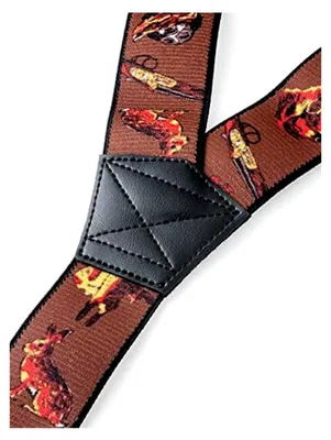 Produktbild von Herren-Hosenträger mit Jagdmotiv und gravierten Clips – 4 cm
