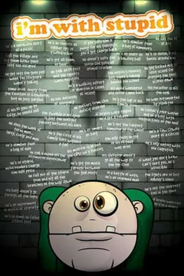 Produktbild von Fun - I´m With Stupid - Poster Druck - Größe 61x91,5 cm