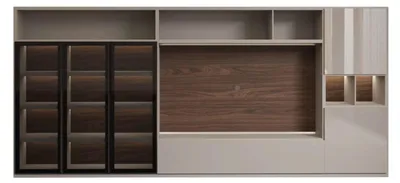Produktbild von Wohnwand Moderne weiße Wohnzimmermöbel  Holzmöbel Einrichtung