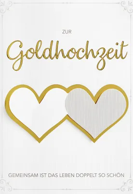 Produktbild von Goldhochzeit  Glückwunschkarte im Format 115x17cm mit Umschlag