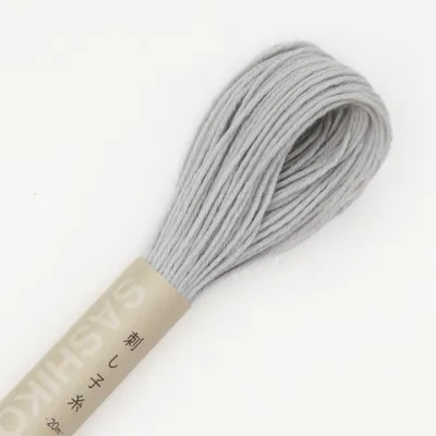 Immagine prodotto di Filo da ricamo Sashiko Olympus, cotone, gomitolo, circa 20 metri, colore 28, grigio chiaro, prodotto in Giappone