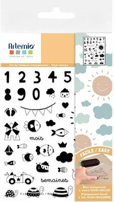 Produktbild von Transparentes Tampon-Set - Hübsche Kinderreime