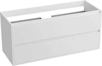 Produktbild von LAVITA Badezimmerschrank Minnesota Weißer Glanz 1200 | Hängeschrank | Badschrank | Waschtischschrank | Schrank 120cm Breit | Mehrzweckschrank | Hängeschrank fürs Bad | Lackierte Platte | 46x120,5x54,2 cm |