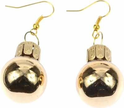 Produktbild von Weihnachtsbaumkugeln Ohrringe Miniblings Christbaumkugel Baumkugeln Weihnachten gold golden