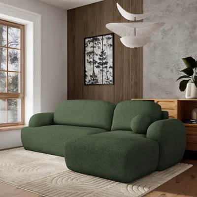 Produktbild von Masseno Ecksofa MODENZA N R-S mit Schlaffunktion L-Form, Sofa mit Bettkasten, Wohnzimmersofa, Couch, Soffa, Bettsofa, Couchgarnitur- Grün, NOW OR NEVER 37