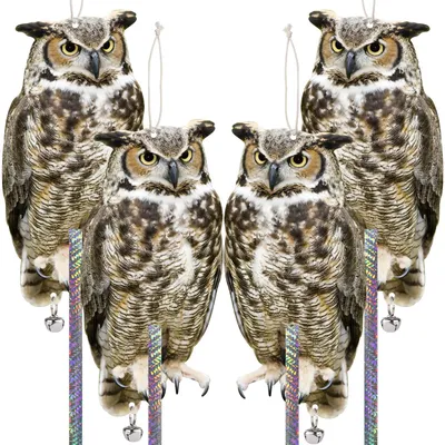 Produktbild von Vogelscheuche Eule, Set von 4 für Balkon und Garten