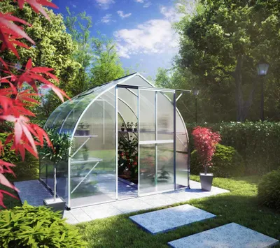 Produktbild von KGT Gewächshaus "Rhodo IV" pressblank 6,8 m² 6 mm HKP