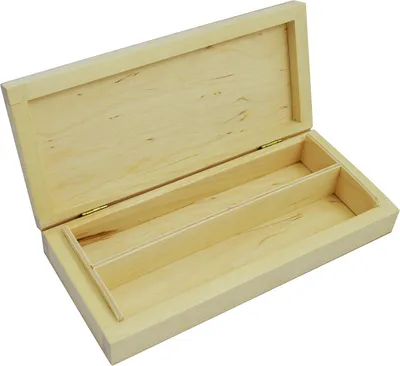 Produktbild von Holz Etui Box, naturbelassen, für Schreibtisch, Briefpapier Organizer