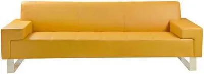 Zdjęcie produktu dla Żółta sofa 2-osobowa Tapicerowana kanapa do salonu dwuosobowa Stylowa sofa 2-osobowa