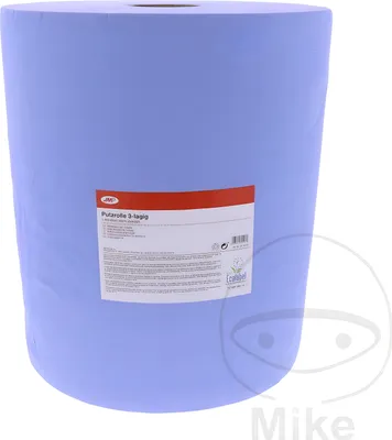 Produktbild von Putzpapierrolle JMP 3-lagig 1000 Blatt blau 340m Zellstoff