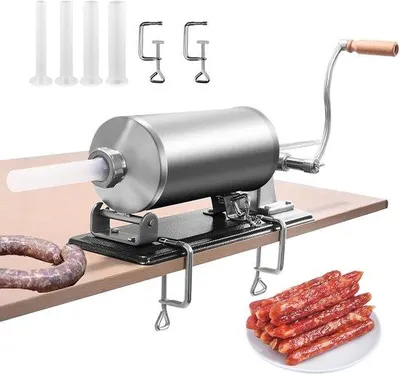 Produktbild von Manuelle Wursthülmachine aus Edelstahl für Selbstherstellung mit 4 Füllrohren