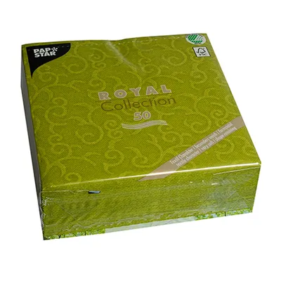 Produktbild von Servietten "ROYAL Collection" 1/4-Falz 40 cm x 40 cm olivgrün "Casali"