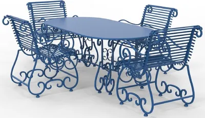 Produktbild von Casa Padrino Jugendstil Schmiedeeisen Gartenmöbel Set - Verschiedene Farben - 1 Ovaler Gartentisch & 4 Gartenstühle mit Armlehnen - Jugendstil Schmiedeeisen Garten & Terrassen Möbel