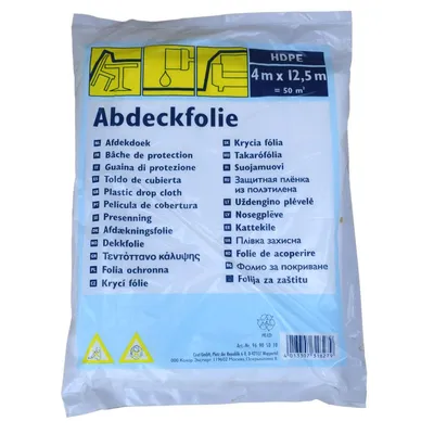 Zdjęcie produktu dla WESTEX96905010 Standardowa folia osłonowa WESTEX, HDPE, przezroczysta, 4 x 12,5 m