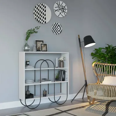 Immagine prodotto di Otis - Libreria, 96x26x99h cm Bianco, 2 Ripiani