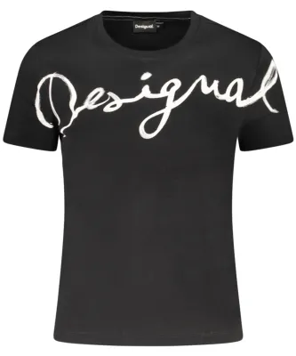 Produktbild von Schwarzes Damen T-Shirt mit Florenz-Print und Rundhalsausschnitt