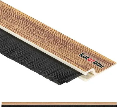 Produktbild von Selbstklebende Türabdichtung 100 cm Holzabdichtungsstreifen Türrückhalter Streifenbürste