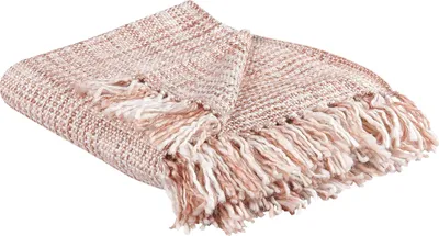 Zdjęcie produktu dla BELIANI Koc brązowy akryl 125 x 150 cm dwustronny ręcznie tkany dekoracyjna narzuta