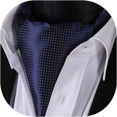 Productafbeelding van Herensjaal met stippen, elegant, geschikt voor zakelijk gebruik, marineblauw