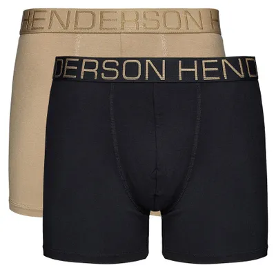 Productafbeelding van Herren boxershorts, Henderson, 2-pack, katoen, zwart/beige, maat L