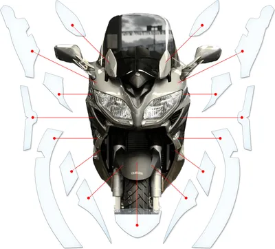 Produktbild von Lackschutzfolie Steinschlagschutz passend für Yamaha FJR1300A RP23 RP28 2014+