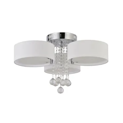 Zdjęcie produktu dla Lampa sufitowa z pilotem Gambela biała chromowana 3xE27x40W metal wym:35x62x63cm IP20 Light Prestige