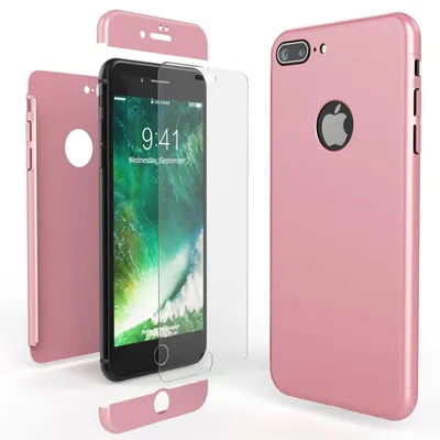 Obrázek produktu pro Univerzální pouzdro na mobilní telefon Apple iPhone 7 Plus s ochranou displeje od společnosti NALIA, 360° pouzdro Rose Gold