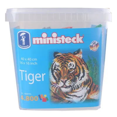 Produktbild von Ministeck Tiger - XXL Emmer - 4800pcs, 4800 Stück(e), 4 Jahr(e), Junge/Mädchen, Kind, Tiger, Mehrfarbig
