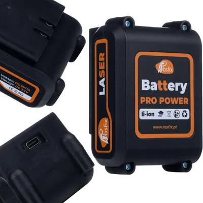 Immagine prodotto di Rosfix Batteria Agli Ioni di Litio per Livello Laser Pro Power 3600 mAh con USB-C