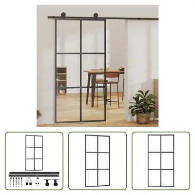Obrázok produktu pre Posuvné dvere Living Store s kovaním ESG sklo a hliník 102x205 cm