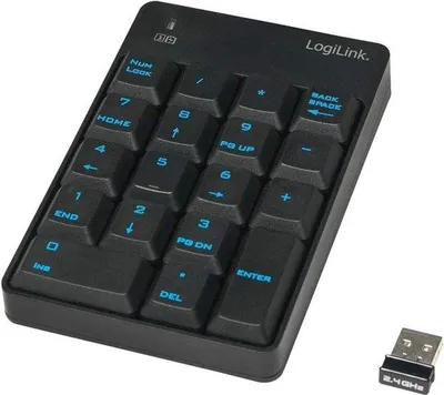 Productafbeelding van Draadloos Numeriek Toetsenbord - 2.4 GHz, 10 m, Zwart