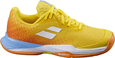Produktbild von Babolat Jet Mach 3 All Court Junior Tennis Tennisschuhe Sportschuhe gelb/weiß/hellblau 3J2S25A648-7020, Schuhgröße:39 EU