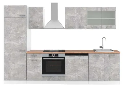 Obrázek produktu pro Kuchyňský kout Vicco R-Line Beton/bílá 300 cm , PD Dub, Model 42623