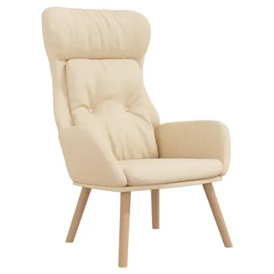 Zdjęcie produktu dla vidaXL Fotel Relax kremowy materiał