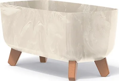 Obrázok produktu pre NABBI Plastový kvetináč na nožičkách DGCL400E 39 cm - krémová