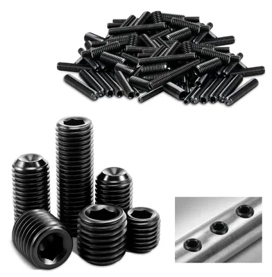 Productafbeelding van Madenschroeven M8x20 mm - 30 Stuks Zwart Roestvrij Staal