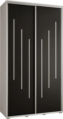 Produktbild von MEBLE KRYSPOL Davos 8 Schrank, zwei Türen - 235,2x140x45 cm - Weiß Schwarz Silber