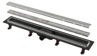 Immagine prodotto di Canaletta doccia SIMPLE, bordo in acciaio inossidabile per griglia reversibile - 950 mm