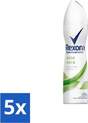 Zdjęcie produktu dla Rexona - Fresh Aloe Vera - Dezodorant w sprayu - 150 ml - Value pack - 5 szt