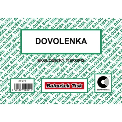 Immagine prodotto di Modulo stampato Holiday Baloušek, A6, 50 fogli