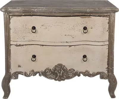 Produktbild von Clayre & Eef Sideboard 95x40x82 cm Grau Beige Holz