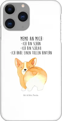 Produktbild von Mr. & Mrs. Panda Iphone 11 Pro Handyhülle Corgi Po - Weiß - Geschenk, Premium Kunststoff, Hund, Spruch, Handy Case, Sprüche, Süß, Positiv
