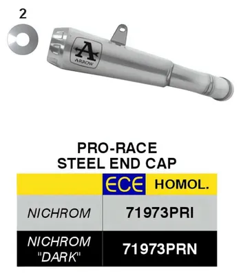 Obrázok produktu pre Homologovaný výfukový systém ARROW Pro-Race typu „slip-on“ z nichromu pre KTM DUKE 990