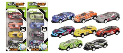 Produktbild von Wiky Vehicles Spielzeugauto Set 4er Rückziehauto 9 cm sortiert