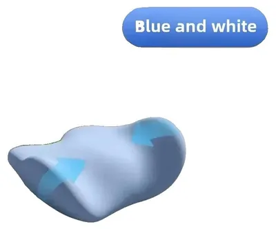 Immagine prodotto di Cuscino di sostegno lombare, design ergonomico, morbida schiuma memory, blu