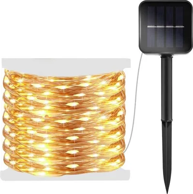 Produktbild von C-Light LED Solar Lichterkette P5041 2 Modi 200 LEDs 3000K