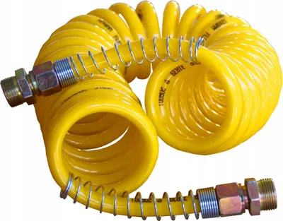 Zdjęcie produktu dla Przewód Spiralny Pneumatyczny M22 6m Silikonowy Żółty